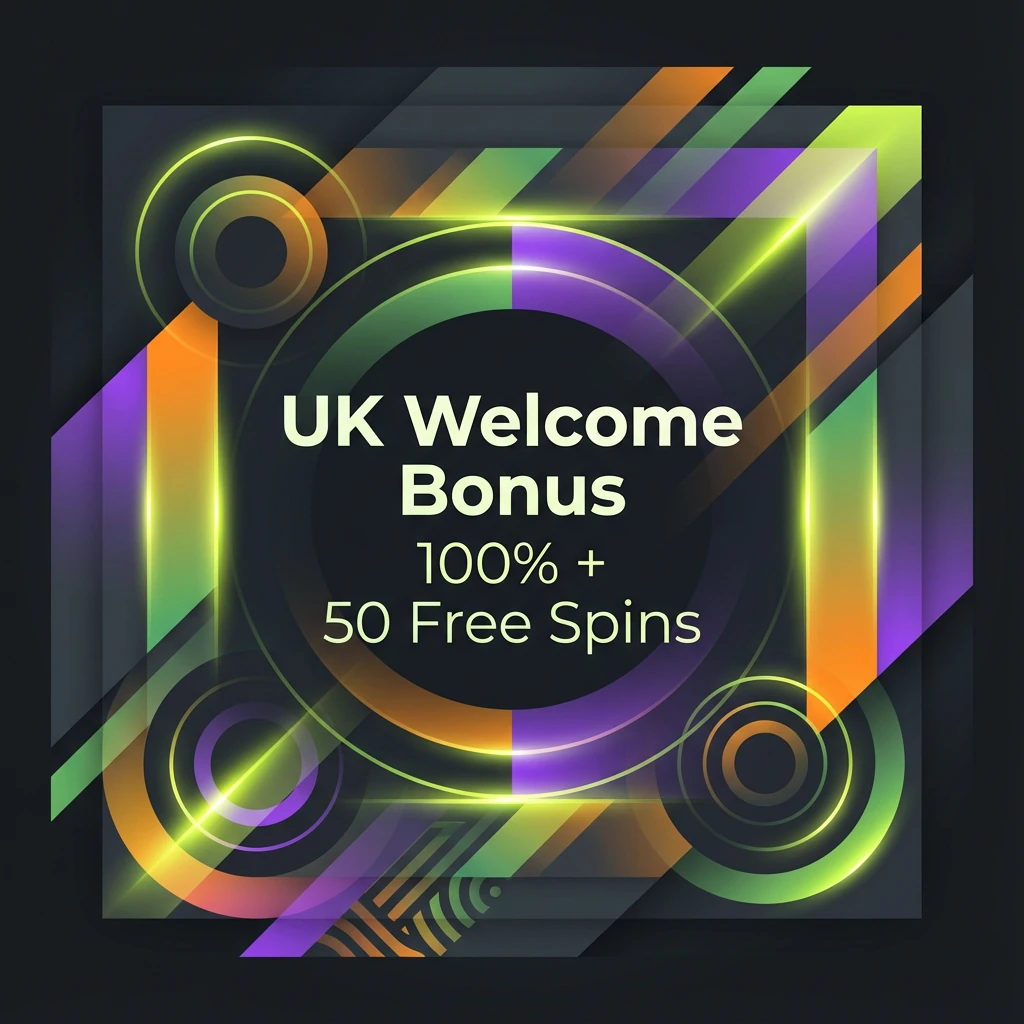 UK Welcome Bonus 100% + 50 Free Spins